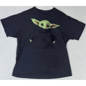 Baby YODA - STAR WARS - Gray T-SHIRT - Mad Engine XL Mandalorian Din Grogu EUC